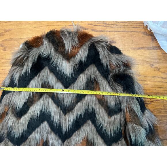 Amuse Society Faux Fur Chevron Jacket – Size XS - Picture 12 of 14